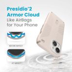 Калъф Speck Presidio 2 за iPhone 15, 13, 14 Grip, Bleached Bone/Heirloom Gold – изглед 1
