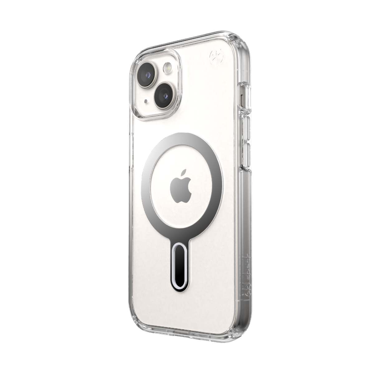 Калъф Speck Presidio Perfect-Clear MagSafe With Click&Lock iPhone 15, 13, 14 Clear/Chrome