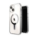 Калъф Speck Presidio Perfect-Clear MagSafe With Click&Lock iPhone 15, 13, 14 Clear/Chrome – изглед 2
