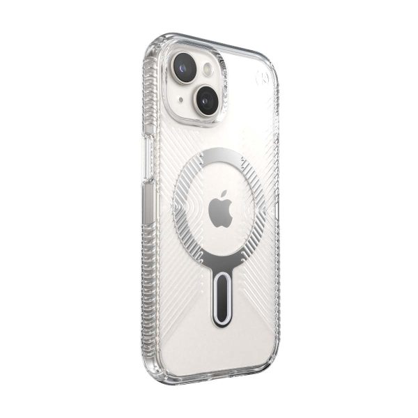 Калъф Speck Presidio Perfect-Clear Grip, за iPhone 15, 13, 14 MagSafe + ClickLock, Clear – изглед 1
