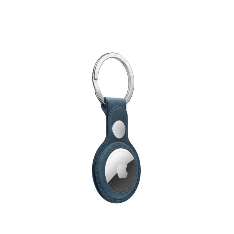 AirTag FineWoven Key Ring - Pacific Blue