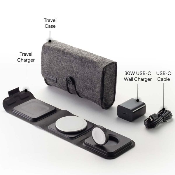 Зарядно устройство 3-in-1 travel charger with MagSafe, Black – изглед 1
