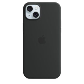 iPhone 15 Plus Silicone Case with MagSafe в черно