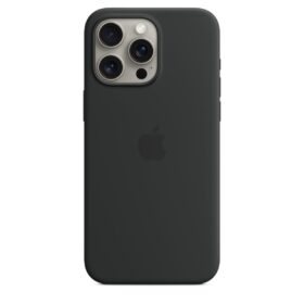 iPhone 15 Pro Max Silicone Case with MagSafe в черно