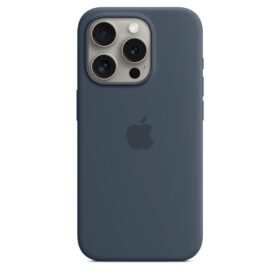 iPhone 15 Pro Silicone Case with MagSafe - Storm Blue