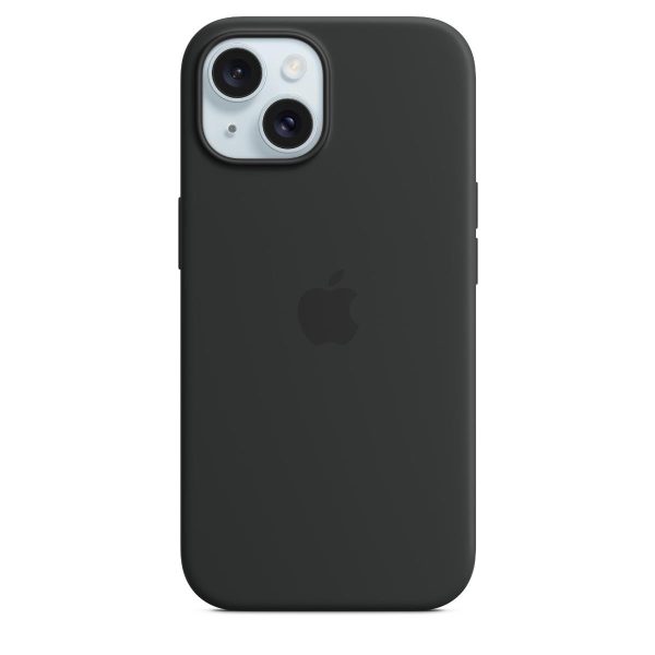 iPhone 15 Silicone Case with MagSafe в черно