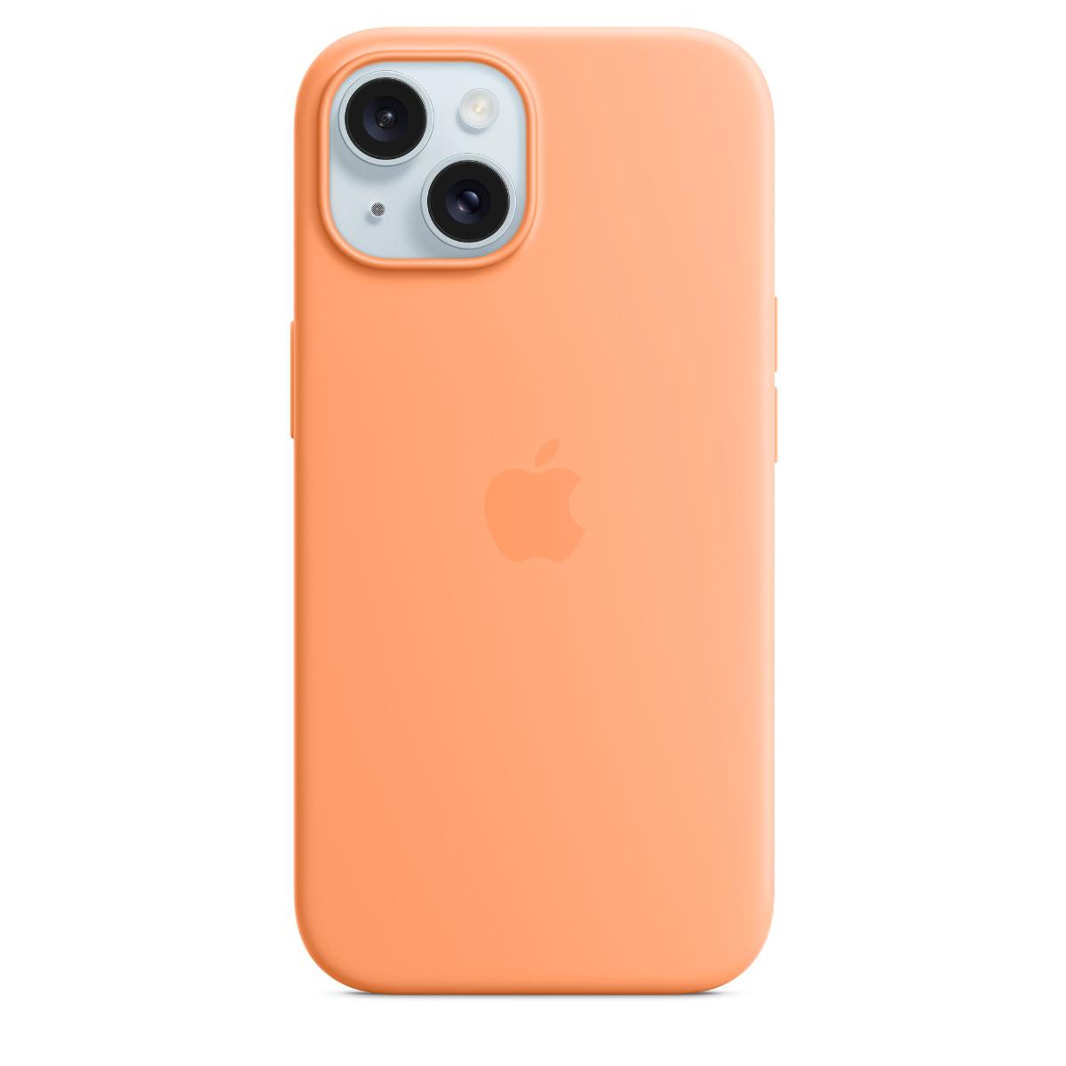iPhone 15 Silicone Case with MagSafe - orange sobret iPhone 15 Silicone Case with MagSafe - Orange Sorbet