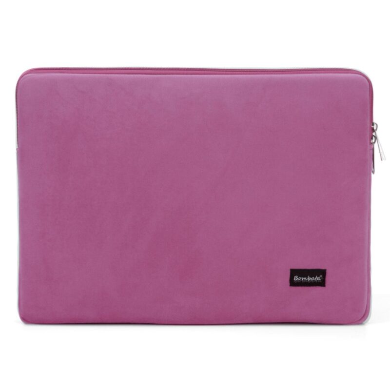 Чанта Bombata Sleeve Velvet 13-14 инча - Dark Pink