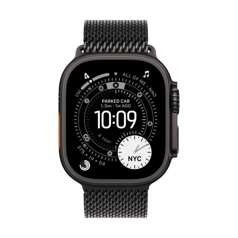 Apple Watch Ultra 3 GPS + Cellular 49mm Black Titanium Case with Black Titanium Milanese Loop - Small – изглед 1