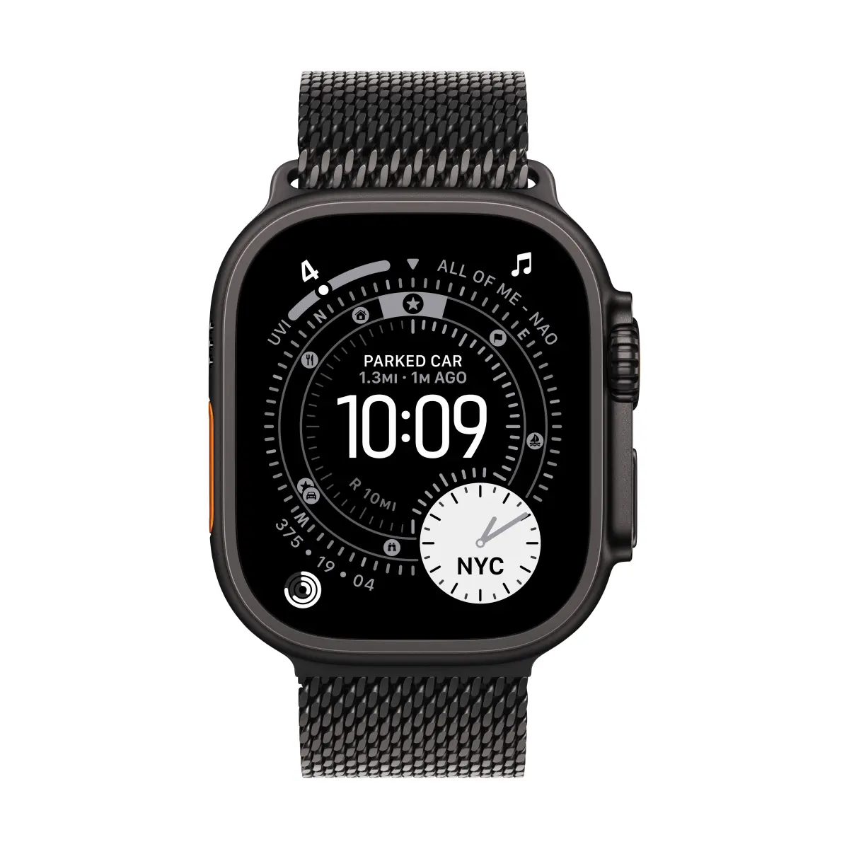 Apple Watch Ultra 3 GPS + Cellular 49mm Black Titanium Case with Black Titanium Milanese Loop - Small – изглед 1