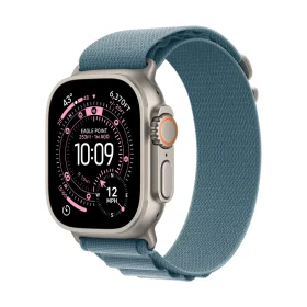 Apple Watch Ultra 3 GPS + Cellular 49mm Natural Titanium Case with Light Blue Alpine Loop - Small
