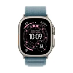 Apple Watch Ultra 3 GPS + Cellular 49mm Natural Titanium Case with Light Blue Alpine Loop - Small – изглед 1