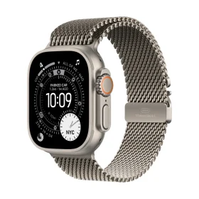 Apple Watch Ultra 3 GPS + Cellular 49mm Natural Titanium Case with Natural Titanium Milanese Loop - Small
