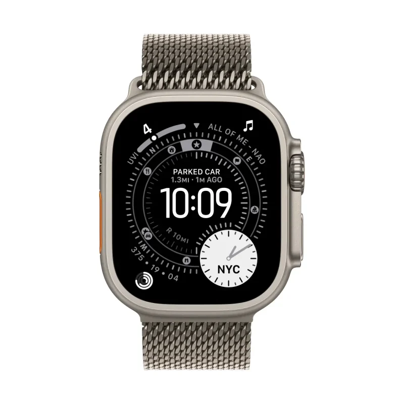 Apple Watch Ultra 3 GPS + Cellular 49mm Natural Titanium Case with Natural Titanium Milanese Loop - Small – изглед 1