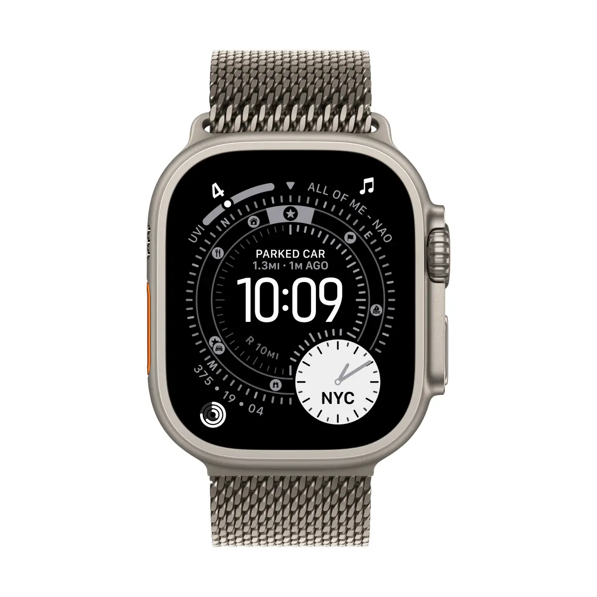 Apple Watch Ultra 3 GPS + Cellular 49mm Natural Titanium Case with Natural Titanium Milanese Loop - Small – изглед 1