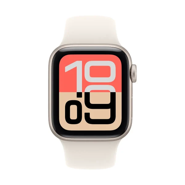 Apple Watch SE 3 GPS 44mm Starlight Aluminium Case with Starlight Sport Band - S/M – изглед 1