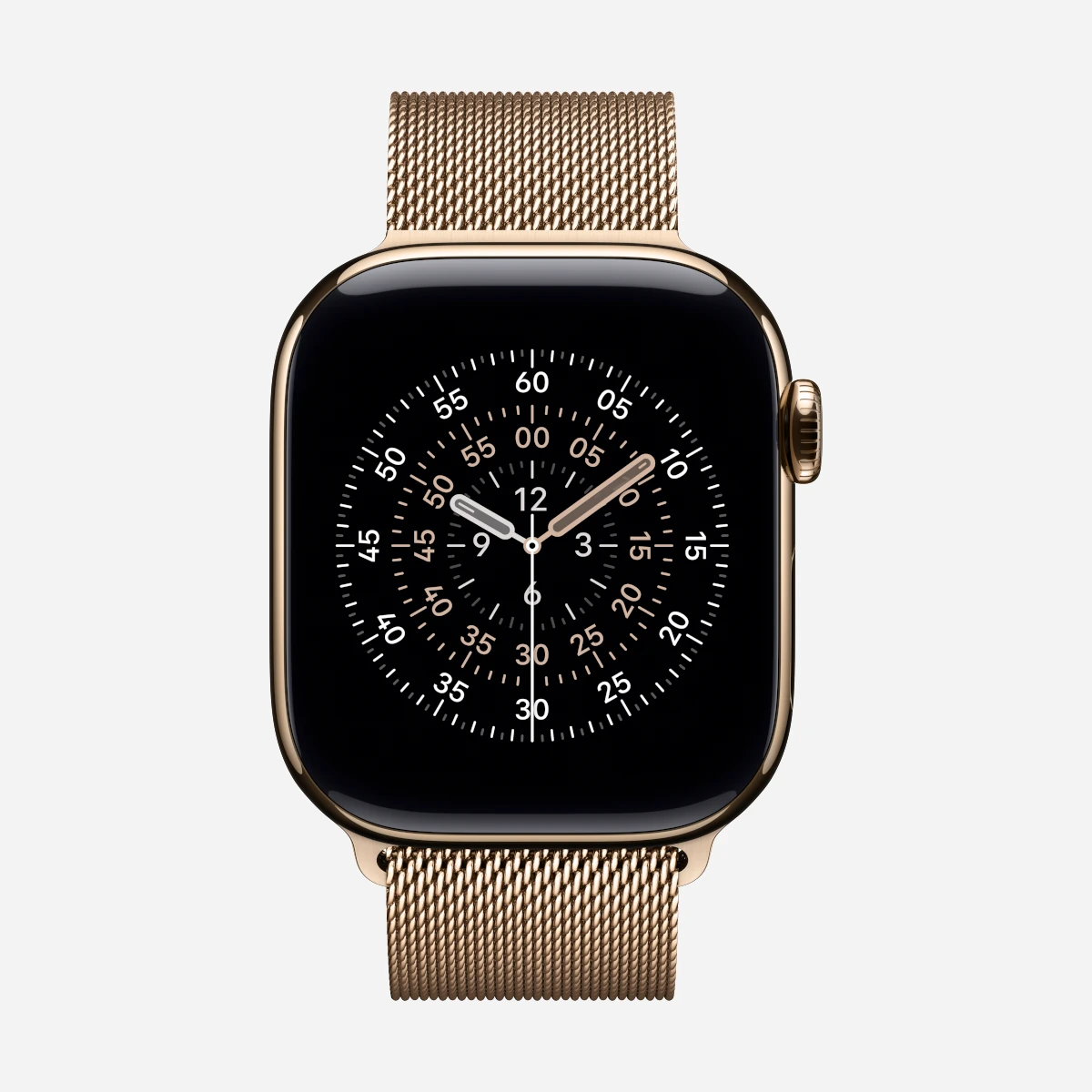 Apple Watch Series 11 GPS + Cellular 42mm Gold Titanium Case with Gold Milanese Loop – изглед 1