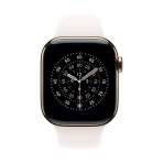 Apple Watch Series 11 GPS + Cellular 42mm Gold Titanium Case with Light Blush Sport Band - S/M – изглед 1