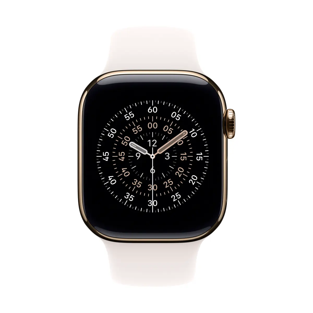 Apple Watch Series 11 GPS + Cellular 42mm Gold Titanium Case with Light Blush Sport Band - S/M – изглед 1