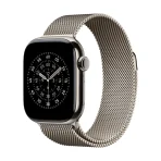 Apple Watch Series 11 GPS + Cellular 42mm Natural Titanium Case with Natural Milanese Loop