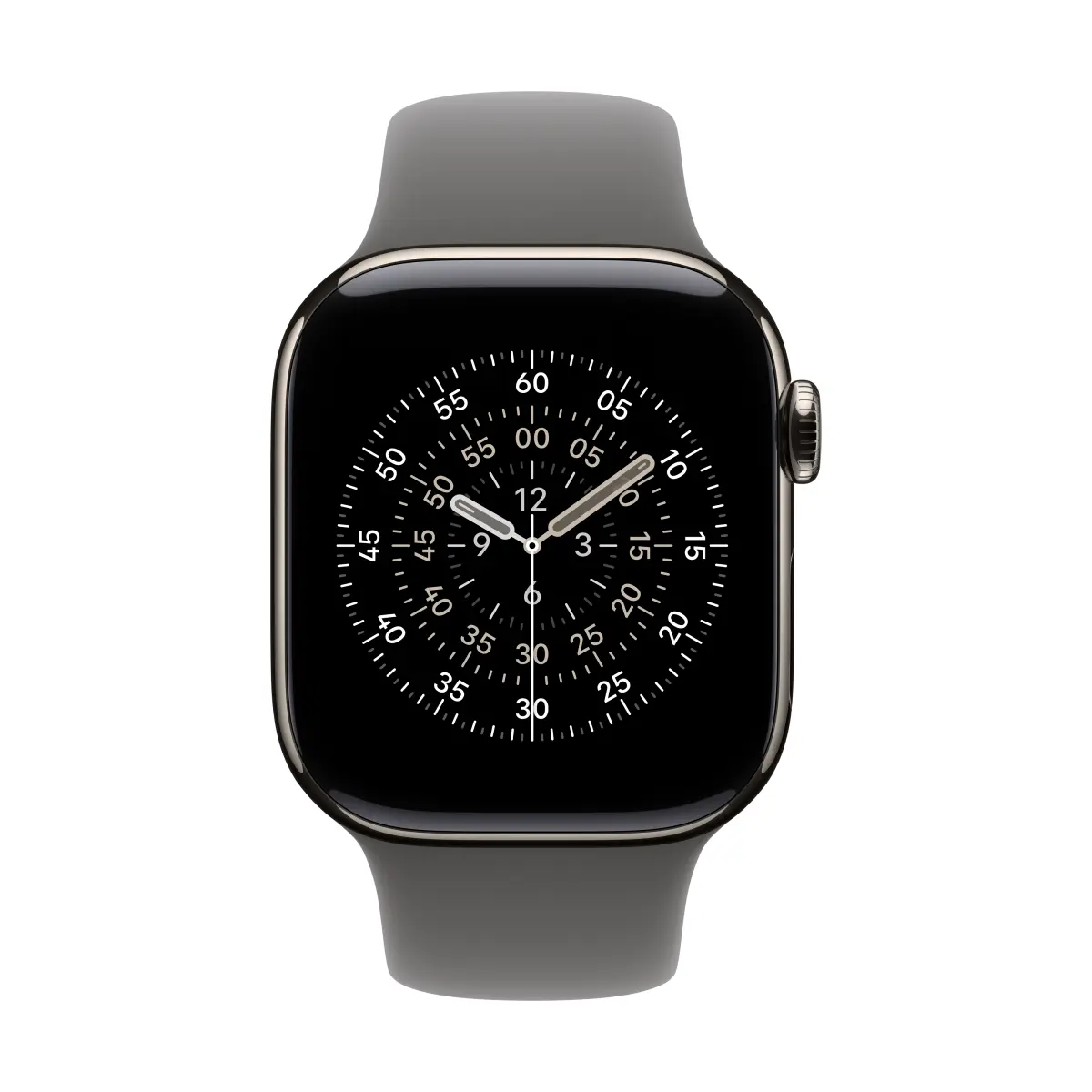 Apple Watch Series 11 GPS + Cellular 42mm Natural Titanium Case with Stone Grey Sport Band - S/M – изглед 1