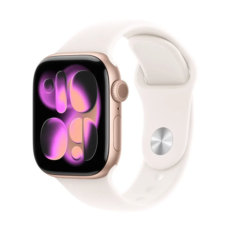Apple Watch Series 11 GPS 42mm Rose Gold Aluminium Case with Light Blush Sport Band - S/M