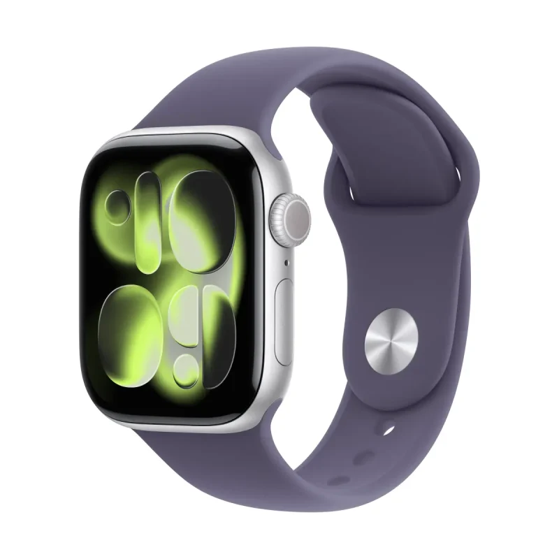 Apple Watch Series 11 GPS 42mm Silver Aluminium Case with Purple Fog Sport Band - S/M