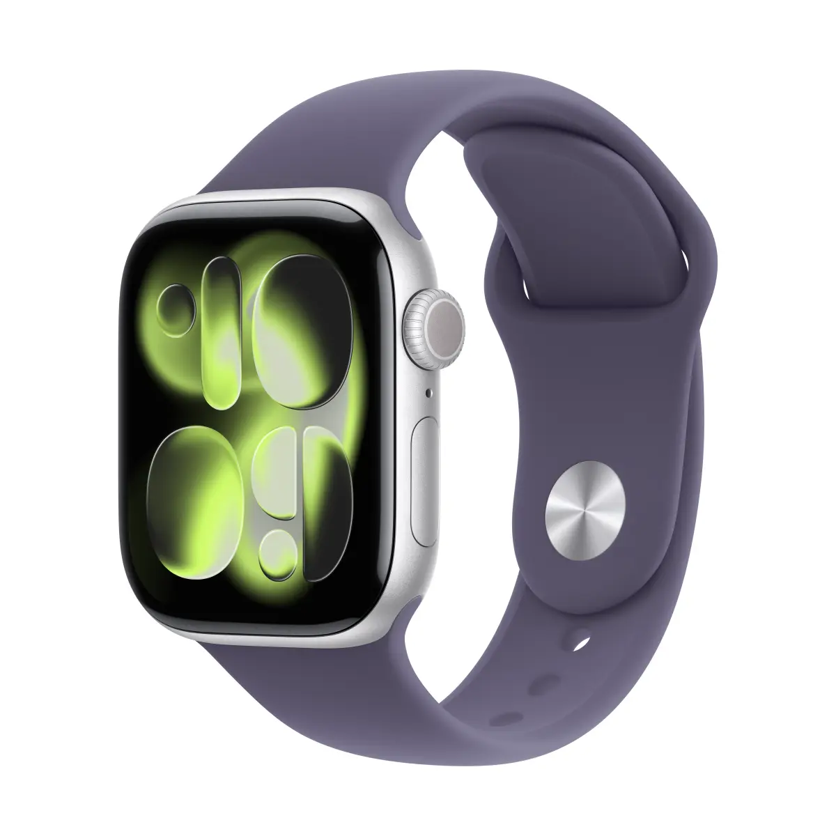 Apple Watch Series 11 GPS 42mm Silver Aluminium Case with Purple Fog Sport Band - S/M