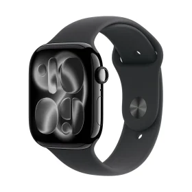 Apple Watch Series 11 GPS 46mm Jet Black Aluminium Case with Black Sport Band - S/M