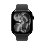 Apple Watch Series 11 GPS 46mm Jet Black Aluminium Case with Black Sport Band - S/M – изглед 1