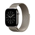 Apple Watch Series 11 GPS + Cellular 46mm Natural Titanium Case with Natural Milanese Loop - S/M