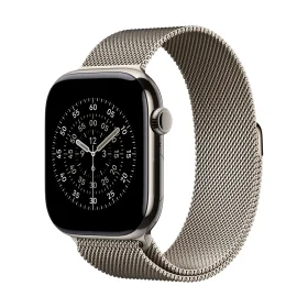 Apple Watch Series 11 GPS + Cellular 46mm Natural Titanium Case with Natural Milanese Loop - S/M