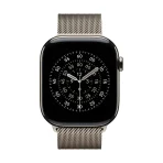 Apple Watch Series 11 GPS + Cellular 46mm Natural Titanium Case with Natural Milanese Loop - S/M – изглед 1