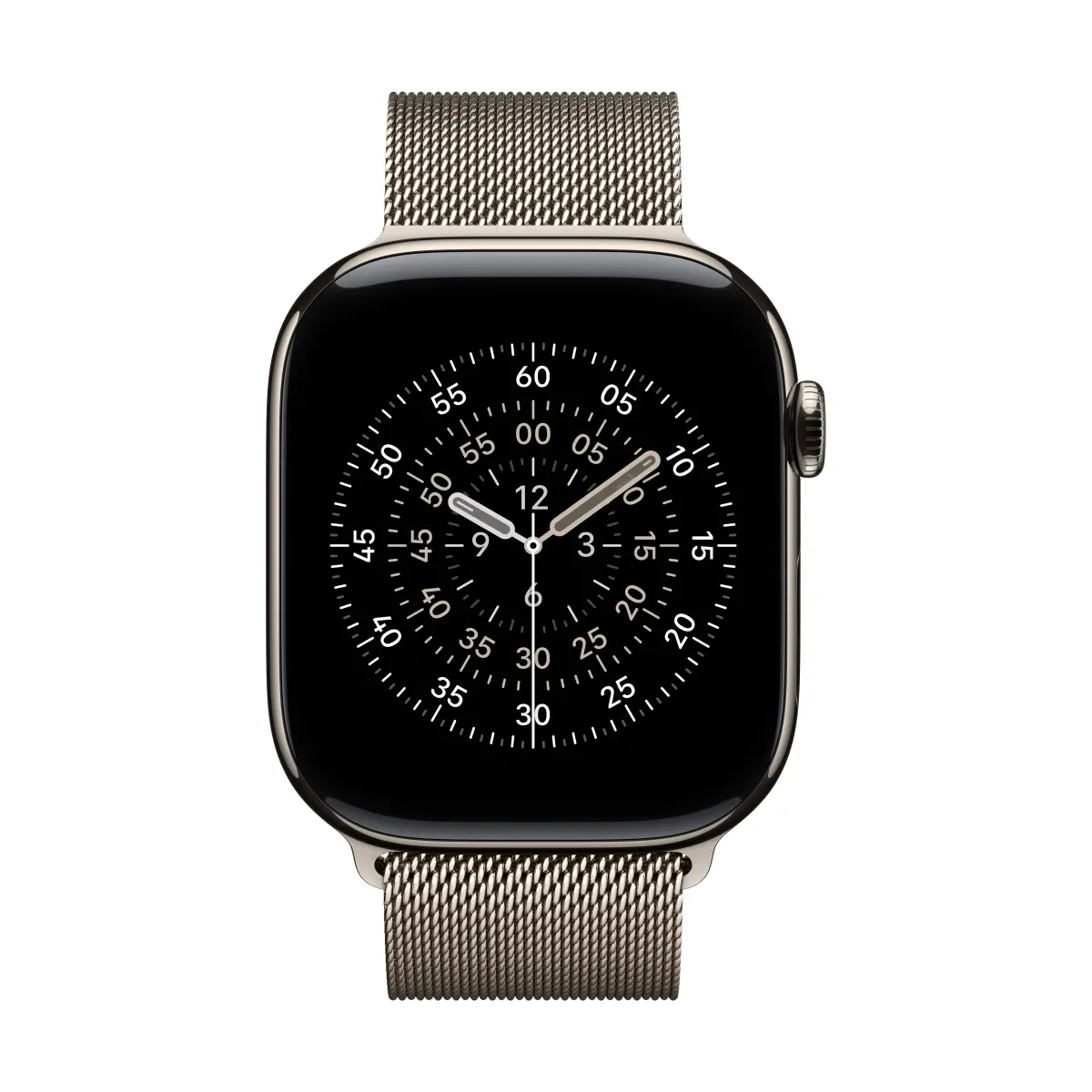 Apple Watch Series 11 GPS + Cellular 46mm Natural Titanium Case with Natural Milanese Loop - S/M – изглед 1