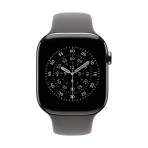 Apple Watch Series 11 GPS + Cellular 46mm Natural Titanium Case with Stone Grey Sport Band - S/M – изглед 1