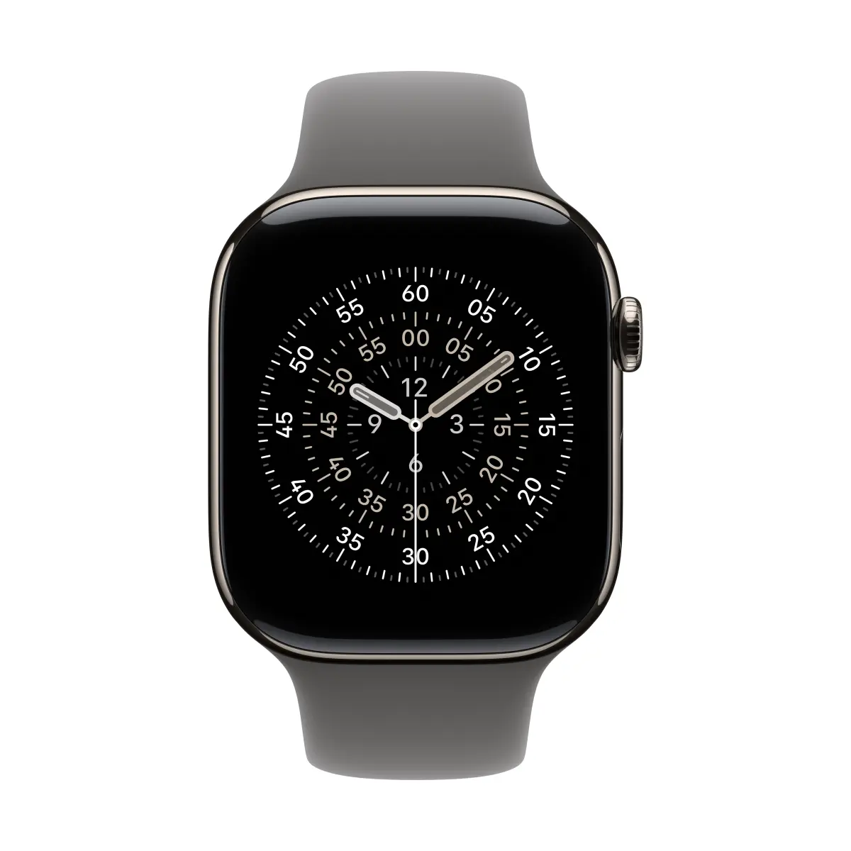 Apple Watch Series 11 GPS + Cellular 46mm Natural Titanium Case with Stone Grey Sport Band - S/M – изглед 1