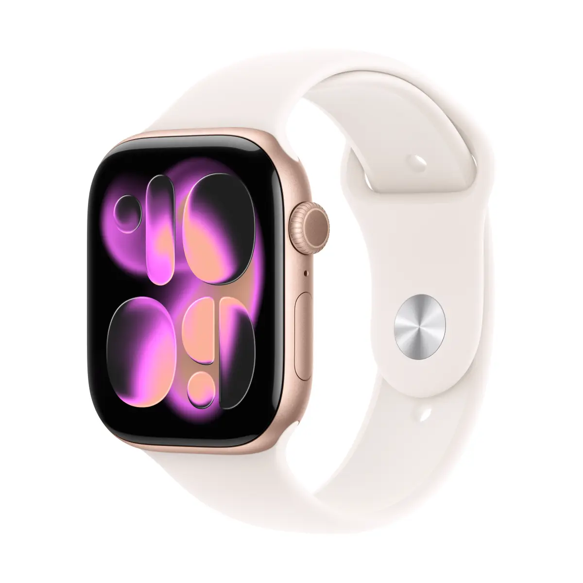 Apple Watch Series 11 GPS 46mm Rose Gold Aluminium Case with Light Blush Sport Band - S/M