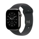 Apple Watch Series 11 GPS + Cellular 46mm Slate Titanium Case with Black Sport Band - S/M