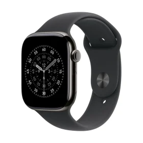 Apple Watch Series 11 GPS + Cellular 46mm Slate Titanium Case with Black Sport Band - S/M
