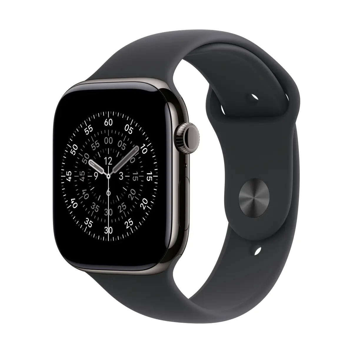 Apple Watch Series 11 GPS + Cellular 46mm Slate Titanium Case with Black Sport Band - S/M