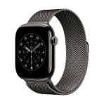 Apple Watch Series 11 GPS + Cellular 46mm Slate Titanium Case with Slate Milanese Loop - S/M