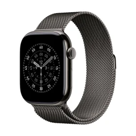 Apple Watch Series 11 GPS + Cellular 46mm Slate Titanium Case with Slate Milanese Loop - S/M