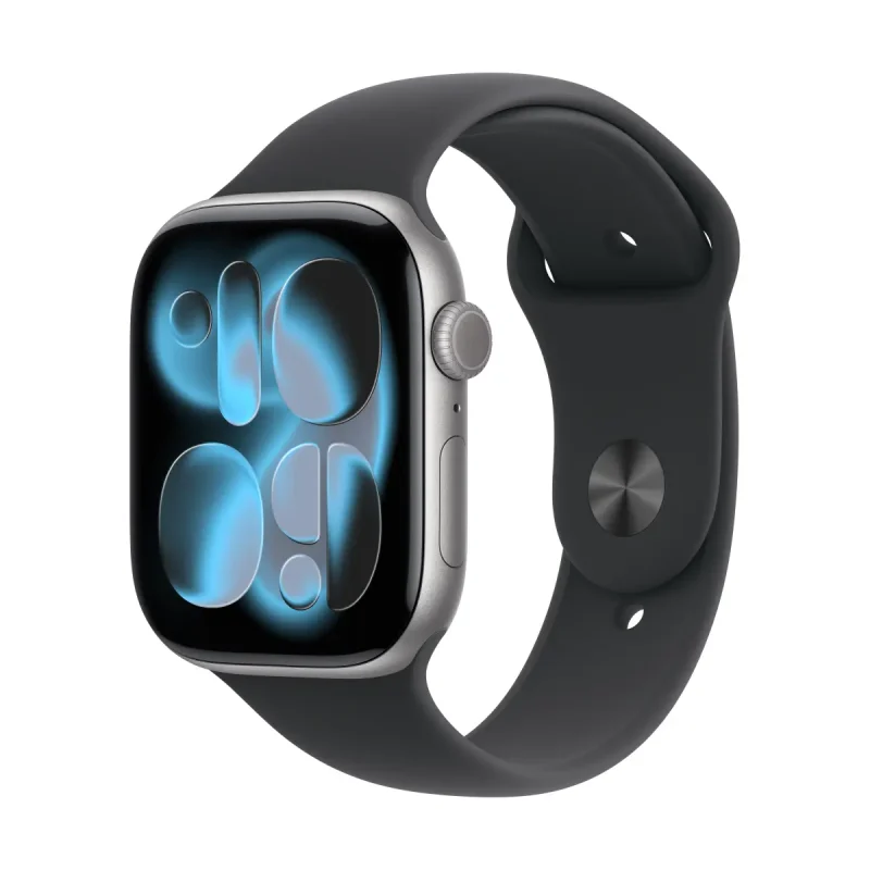 Apple Watch Series 11 GPS 46mm Space Grey Aluminium Case with Black Sport Band - S/M