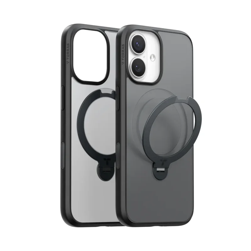 Torras Ostand Spin за iPhone 17, Black