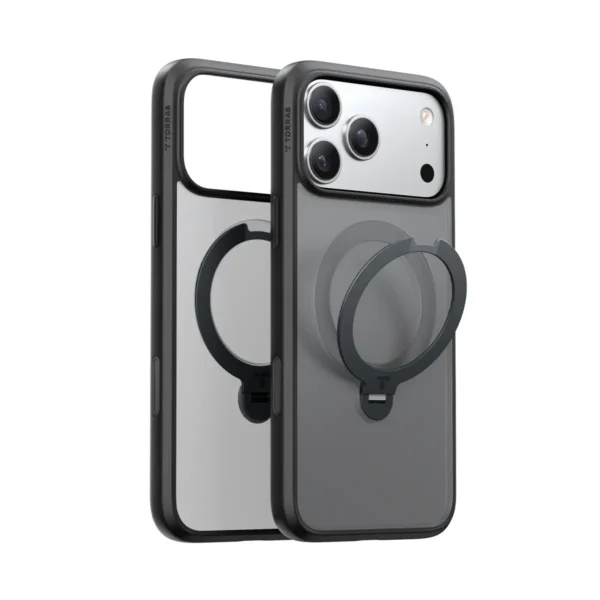 Torras Ostand Spin за iPhone 17 Pro Max, Black