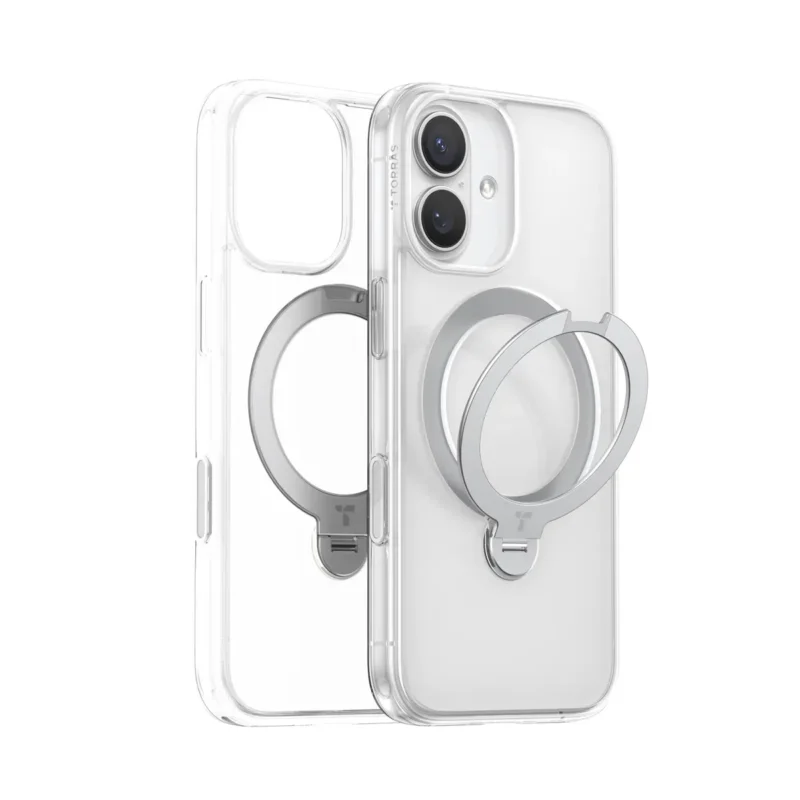 Torras Ostand Spin за iPhone 17, Clear