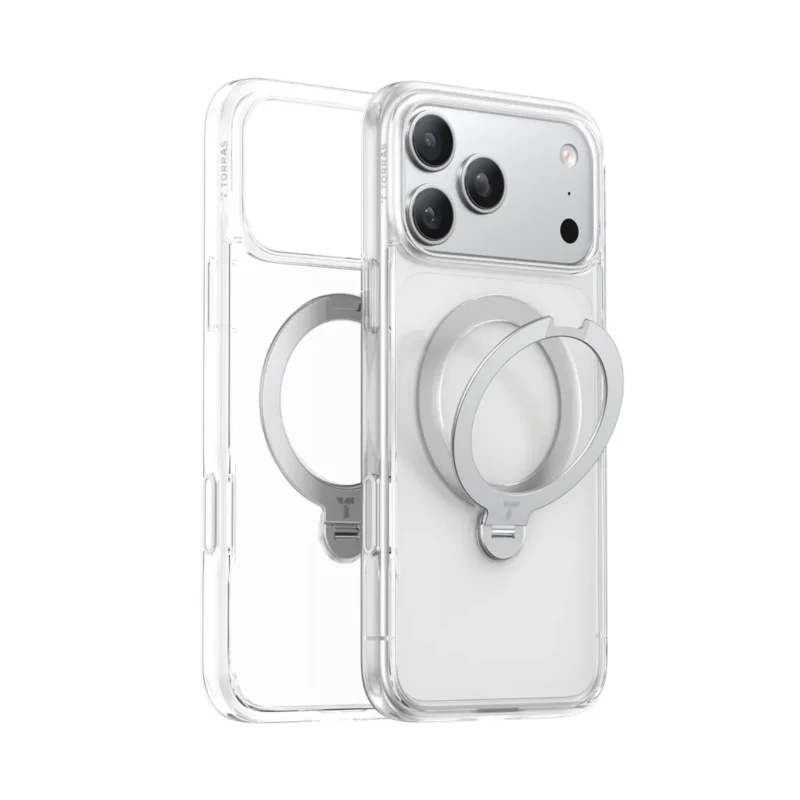 Torras Ostand Spin за iPhone 17 Pro, Clear