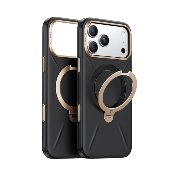 Torras QPRO Leather за iPhone 17 Pro, Black