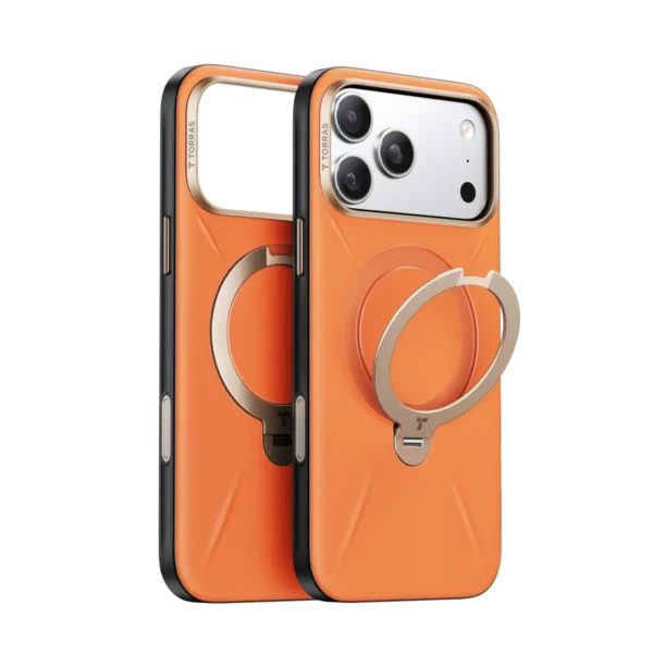 Torras QPRO Leather за iPhone 17 Pro, Orange