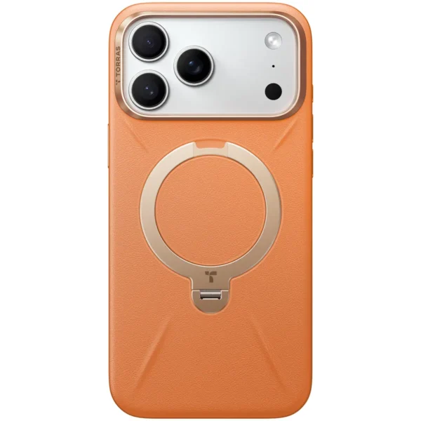 Torras QPRO Leather за iPhone 17 Pro, Orange – изглед 1